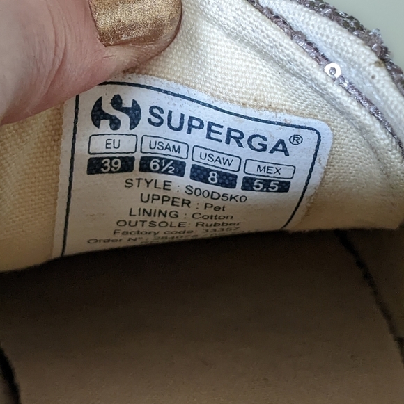 Superga Micro Sequin 2750 Metallic Low Top Sneakers - Picture 8 of 8